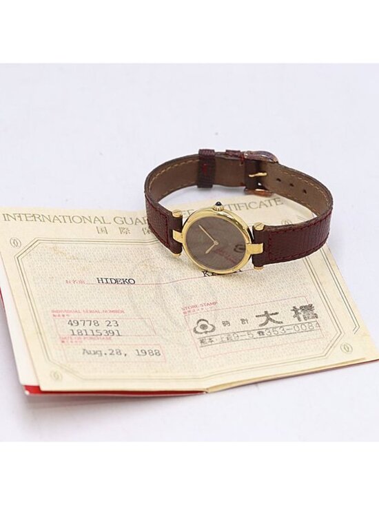 Cartier Must Vendome 23 Quartz Wine Red Dial Watch main image 4
